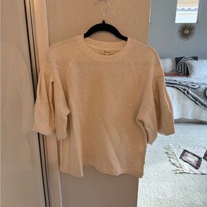 Madewell Beige Short Sleeve Top